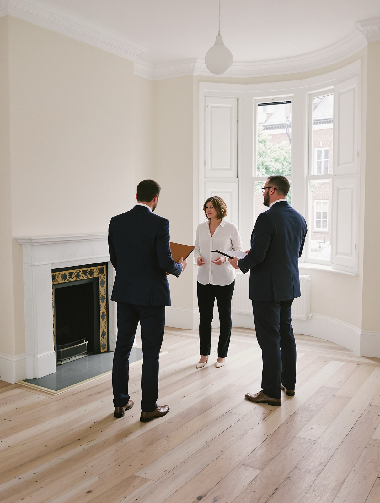A block viewing at an empty period house