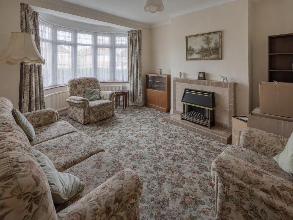 Unmodernised sitting room in an inherited house